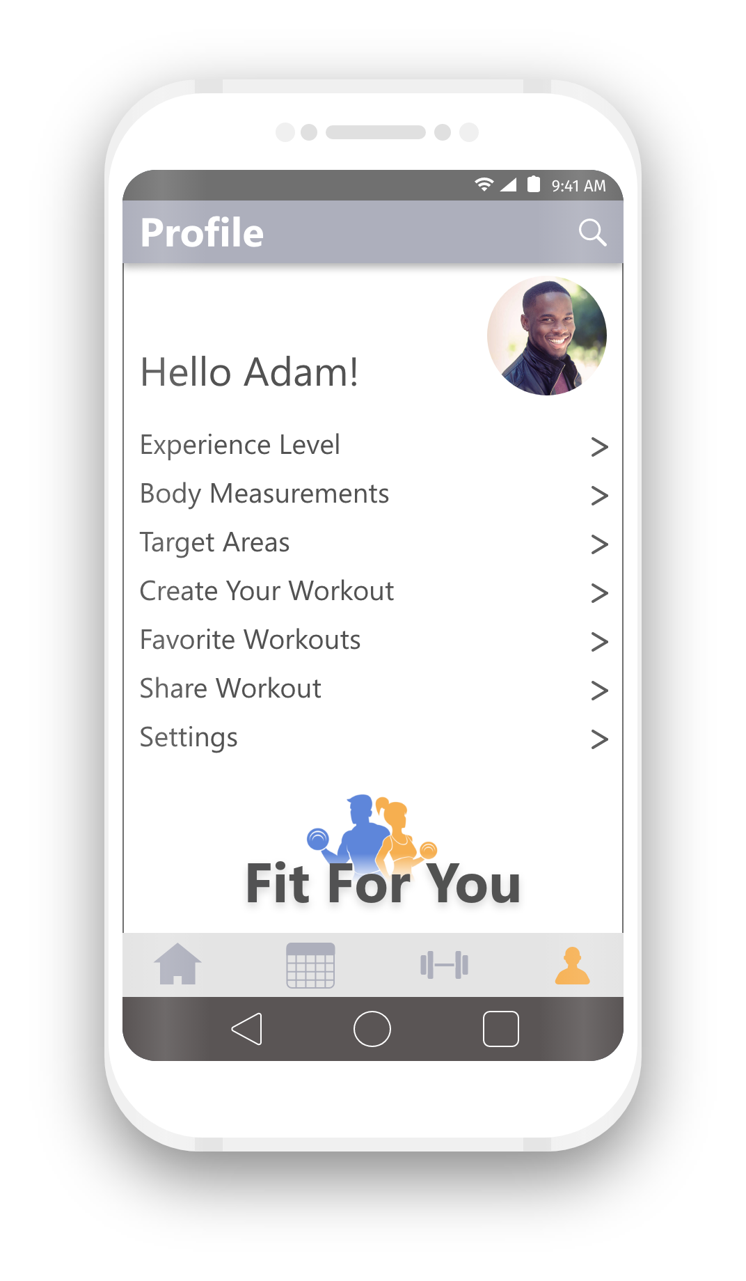 image of workout screen on iphone