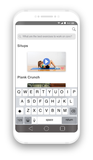 image of workout screen on iphone