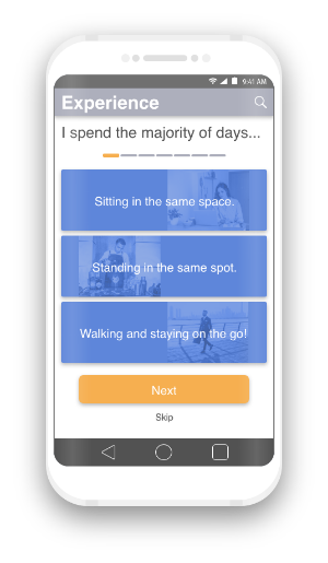 image of workout screen on iphone
