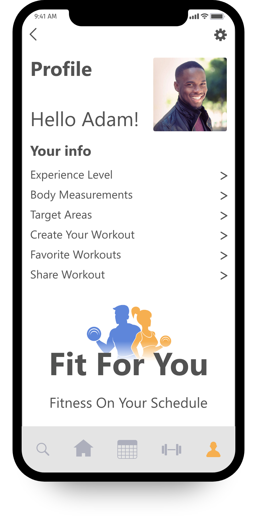 image of workout screen on iphone