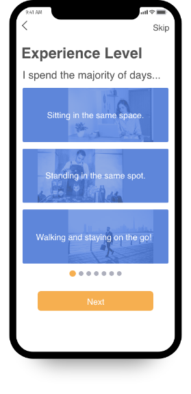 image of workout screen on iphone
