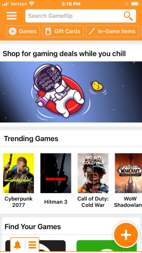 image of Gameflip screen