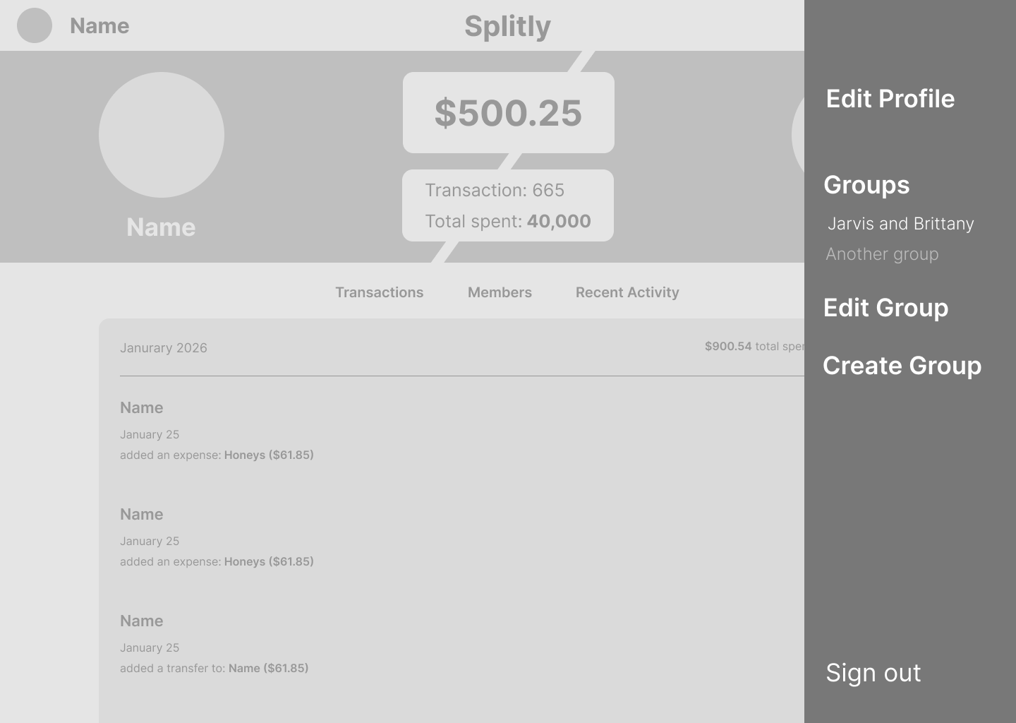 image of low fidelity honey split screen