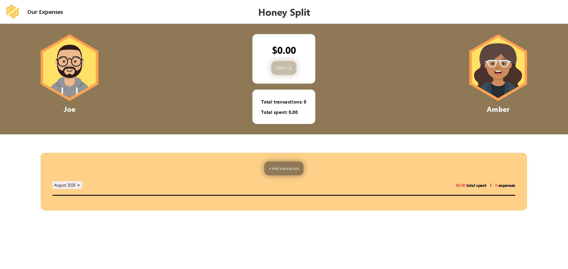 image of honey split home page