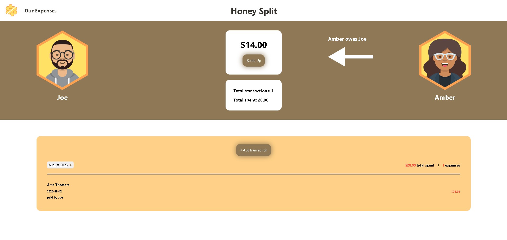 image of high fidelity honey split screen