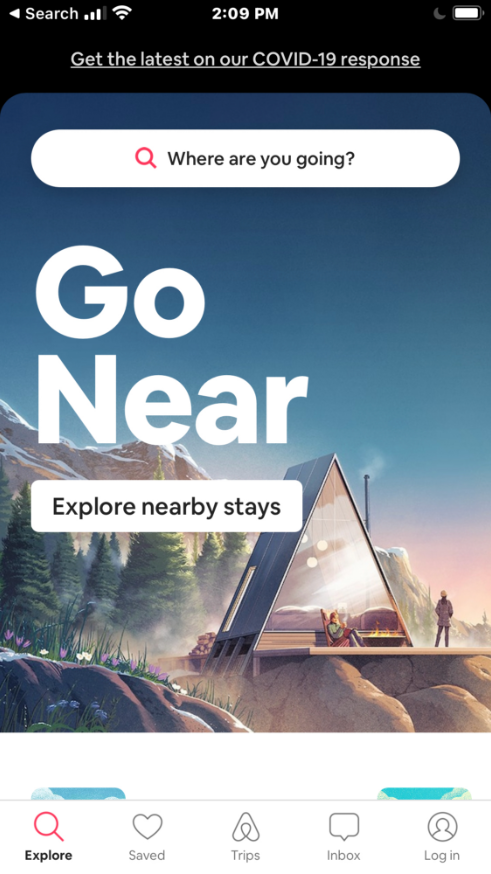 image of Airbnb screen