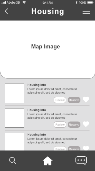 image of black and white Travel Xp screen on iphone
