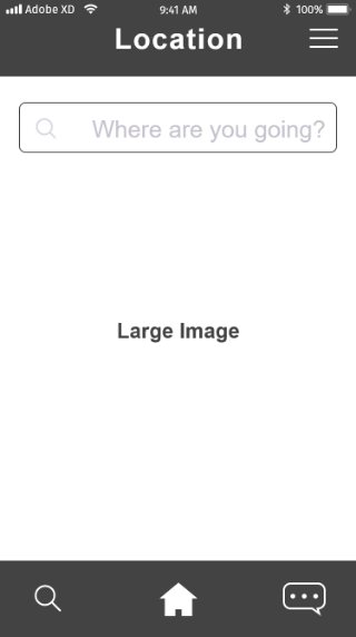 image of black and white Travel Xp screen on iphone