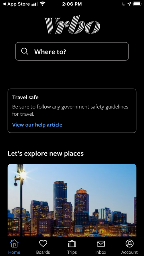 image of vrbo screen