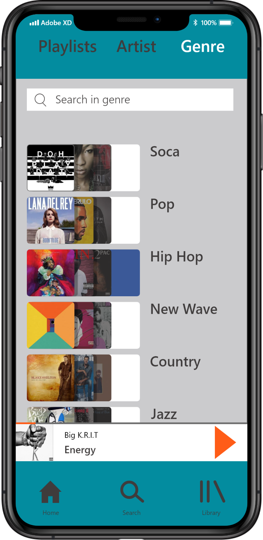 image of Your Tune music screen on iphone