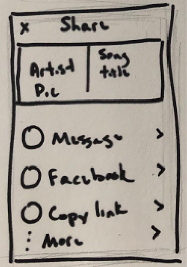concept drawing of Your Tunes screen