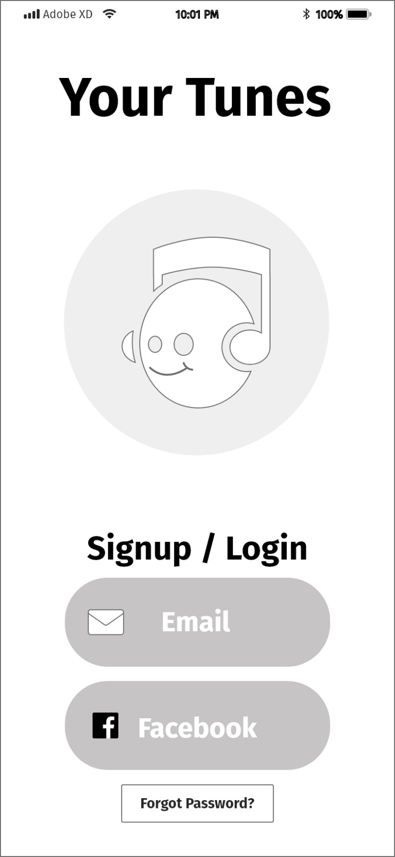 image of mid fidelity Your Tunes screen